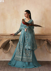 Jahanara By Zarposh Festive Embroidered Organza 3 Piece Unstitched Suit ZP25JFV3 D-AMYRA